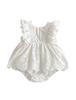 HAYAHARU Combinaison d'été à manches courtes pour bébé, basique pour nouveau-né, cadeau pour baby shower pour fille, body une pièce, 100% coton, tenue, pyjama,