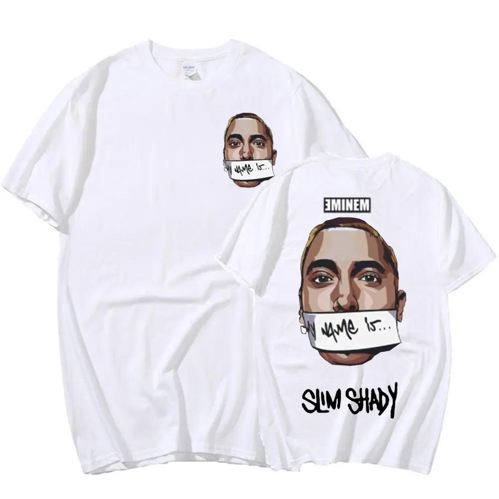 Rapper Eminem Musikalbum T-Shirt Welttournee Geschenk für Fan T-Shirt Männer Frauen Baumwolle Kurzarm Baumwoll-T-Shirt Tee Kleidung Oberteile