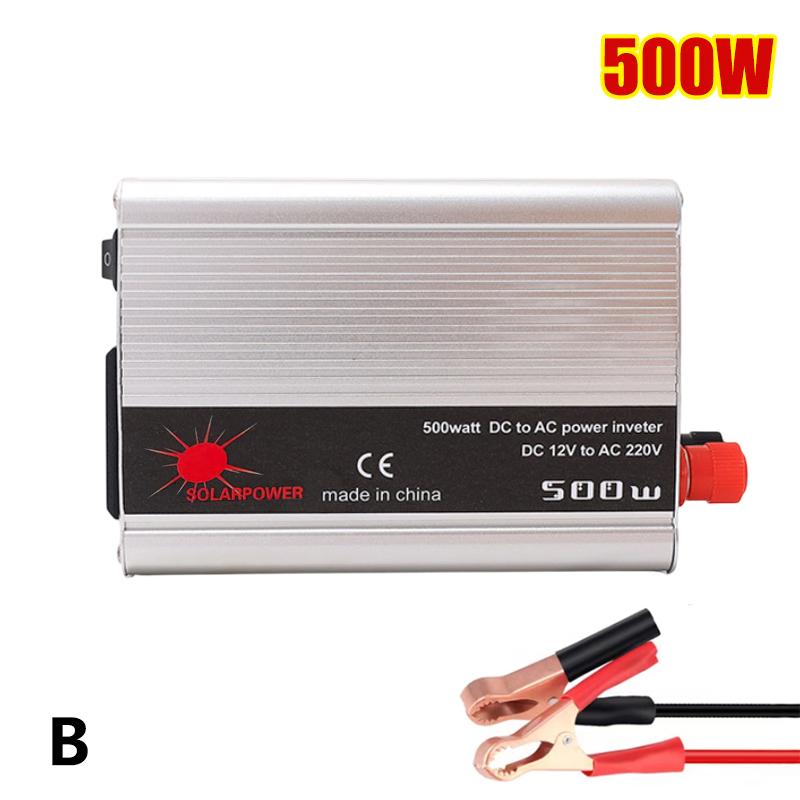 Portable Pure Sine Car Wave Inverter Dc 12 V Volt 24V To Ac 220V 220W 500W 1000W Power Bank Converter Solar Correction Wave