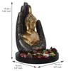 Černá Zlatá Pryskyřičná Socha Palmy Buddhy Svícen na Čajovou Svíčku | Buddha Exponát pro Domácí Dekoraci Obývací Pokoj Kancelář | Gautam Buddha Idol Dárek Nejnovější