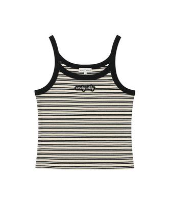 WACKY WILLY Women'S Striped Sleeveless Black