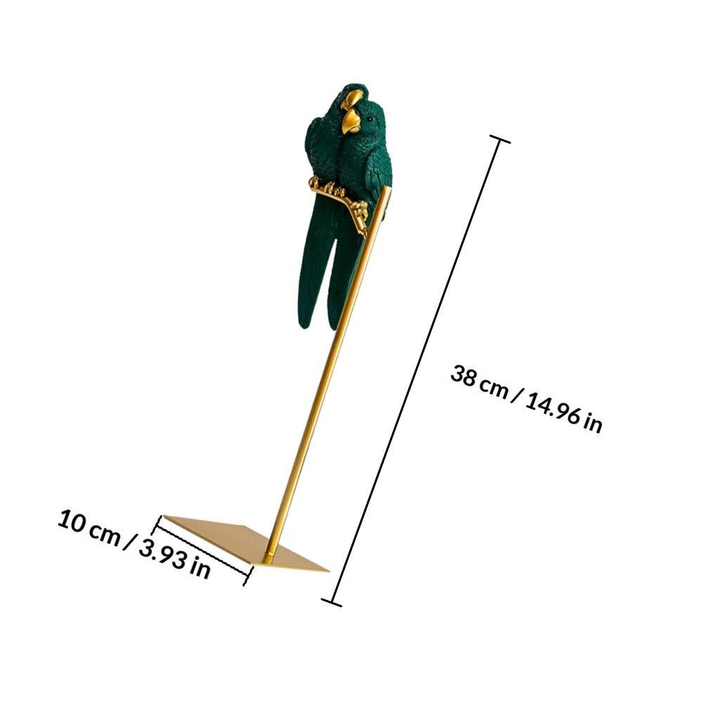 Couple Parrot Desktop Decor Premium Resin Ornament for Home Office Desk Shelf Photography Prop Gift Unique Exquisite Tabletop