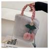 Plush Bag, Cherry Bag, Cute Girl Handbag, Women's 2026 Korean Versi New Autumn and Winter E Shoulder Crossbody Bag