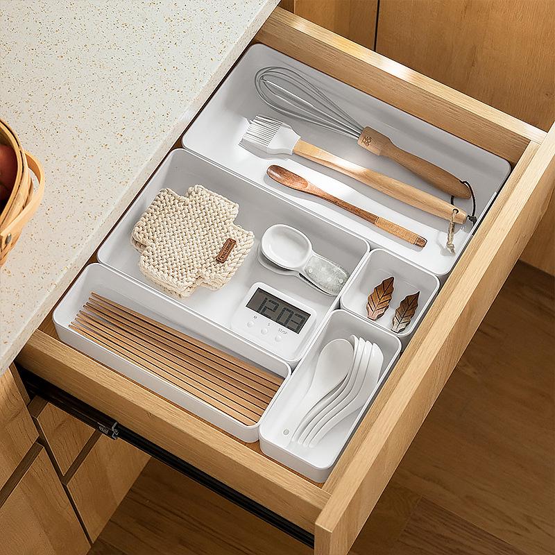 Acrylic Kitchen Cutlery & Chopsticks Drawer Divider Organizer