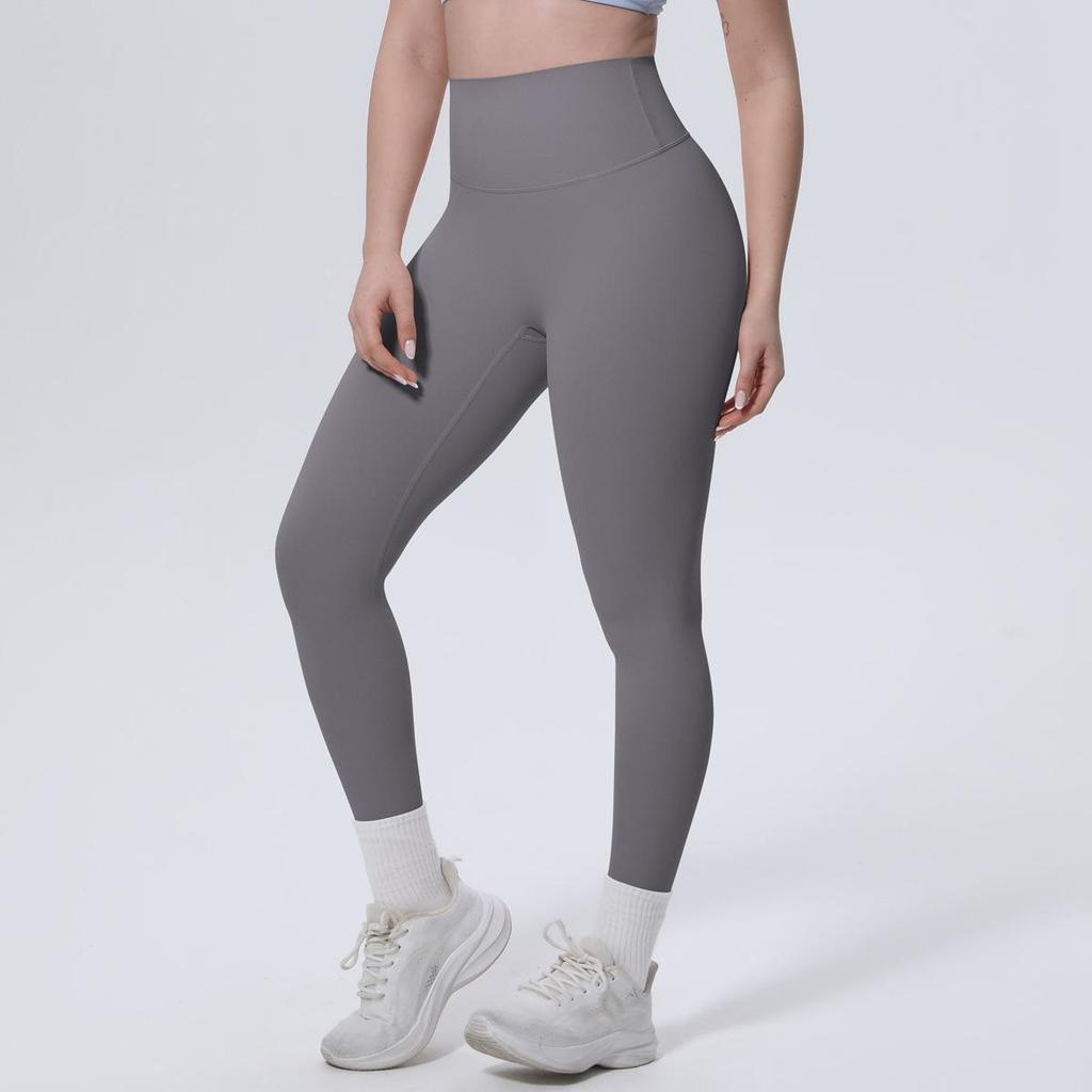 High-Waisted Peach-Lift Anti-Curl Yoga Pants - Skin-Friendly Nylon Tight-Fit Sportswear