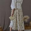 Floral Printed Household Work Apron Cotton Waiter Extended Aprons Kitchen Cooking Apron  Garden