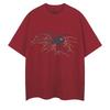 2025 Autumn Cotton T-shirt American Niche Spider Web Printing Comfortable Fashion Skin-friendly Trend Large Size Couple T-shirt