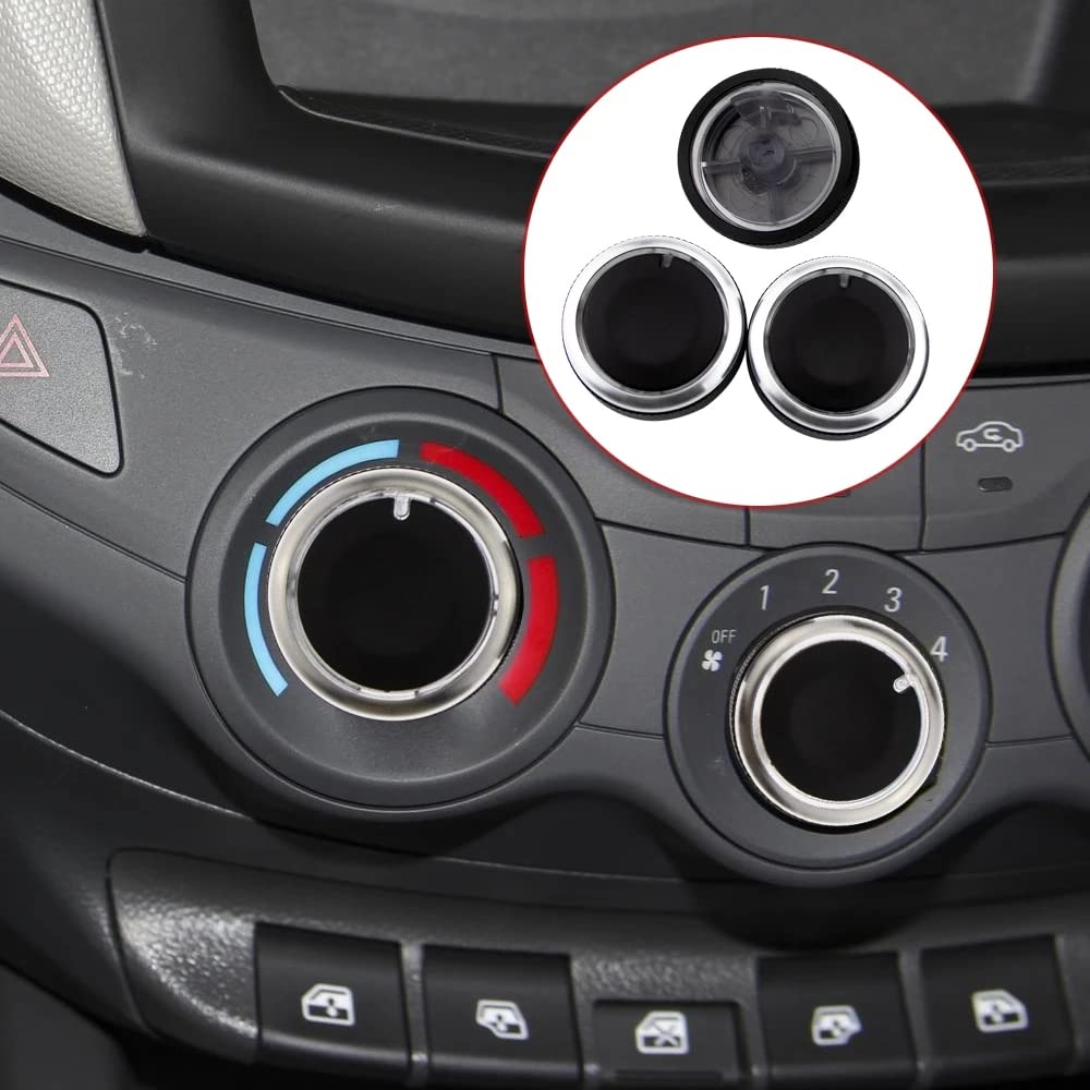 3PCS Car Air Conditioner Heat Control Switch Knob AC Knob Fits Toyota Vios 2002-2006 Yaris