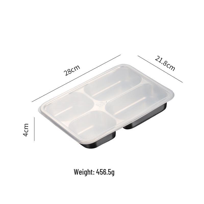 Stainless Steel Divided Lunch Box with Lid