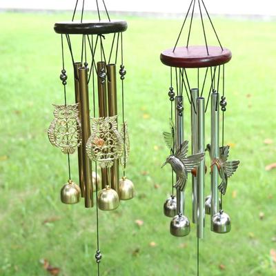 Outdoor Copper Bells Wind Chimes Hummingbird Owl Garden Yard Decoration Creative Home Pendant Wind Chimes