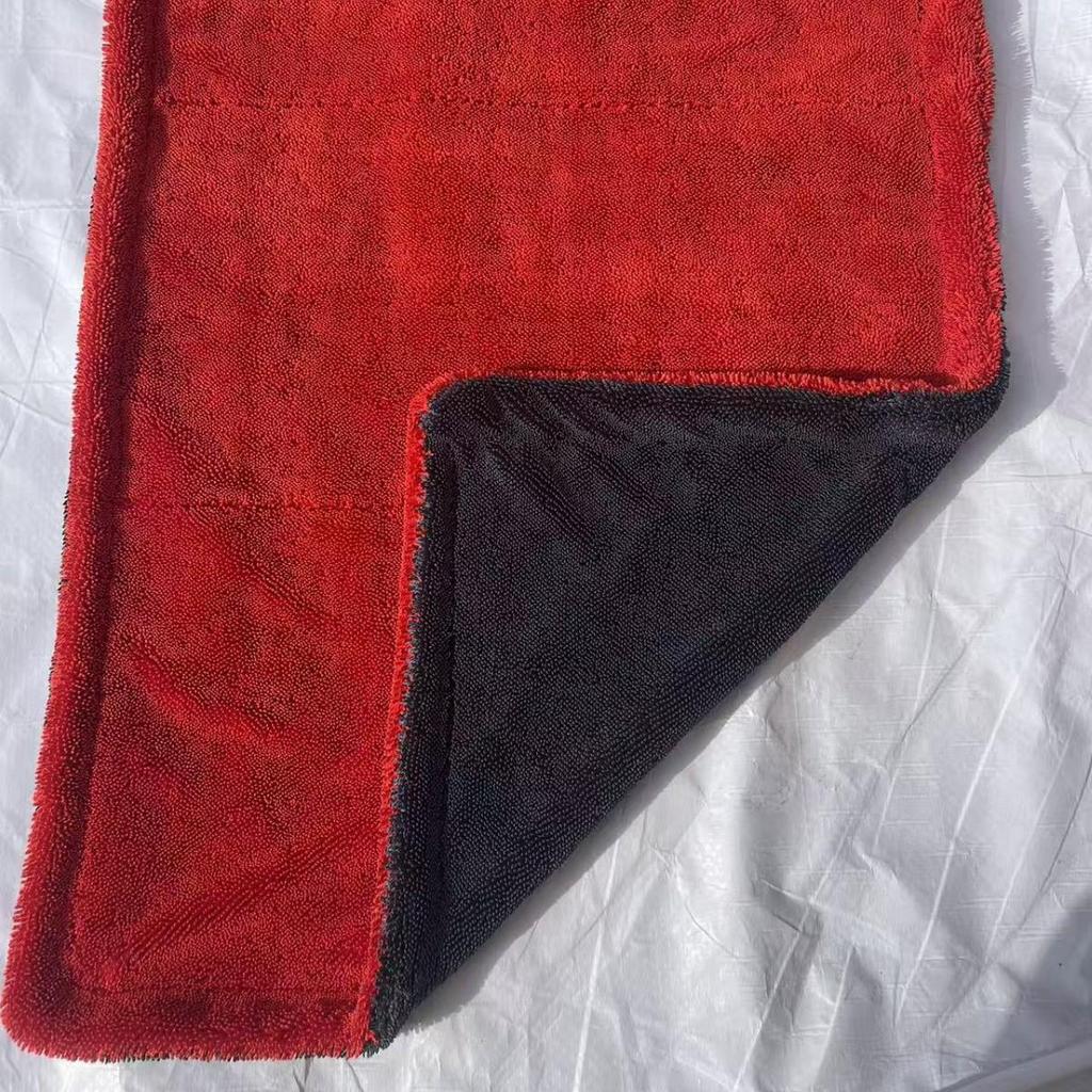 Dual-Layer Absorbent Car Wash Towel - Thick, Double-Sided Pigtail Design