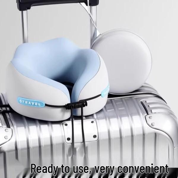 Uçak İçin Taşınabilir Hafızalı Köpük Seyahat Boyun ve Boyun Omuru Yastığı