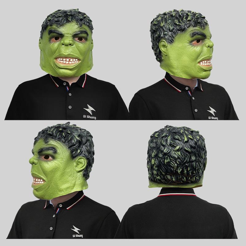Green Hulk Latex Mask For Parties Halloween Costume And Funny Dress Up Events