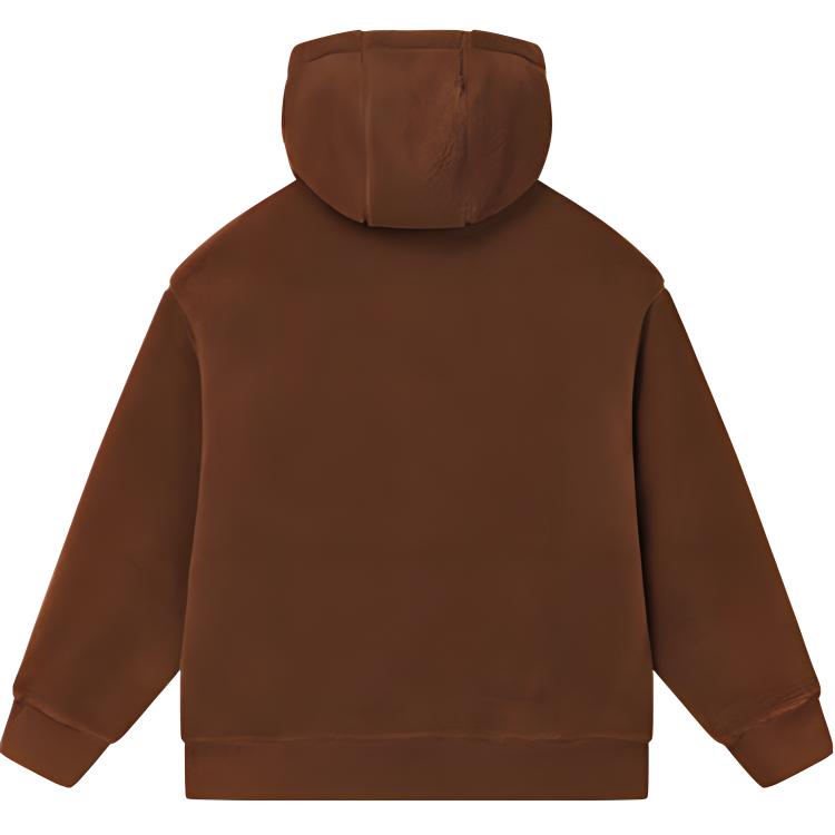 Fila Letter Print Hooded Sweatshirt Unisex Tops Khaki F11U339203F-DK