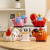 Cute Horse Toothpick Cylinder Creative Pony Toothpaste Box Home Tea Table Floss Box Cotton Swabs Storage Can Home Desktop Ornament