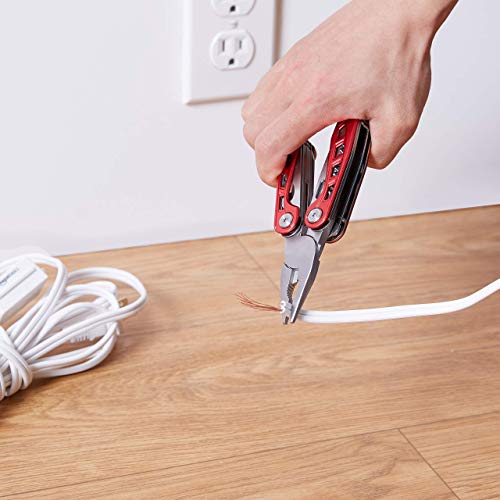 Amazon Basics 8-in-1 Multi-Tool with Nylon Case, Red