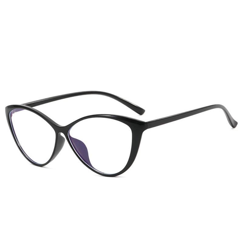 Japanese Retro Cat-Eye Black Frame Sunglasses with Prescription & Anti-Blue Light Options
