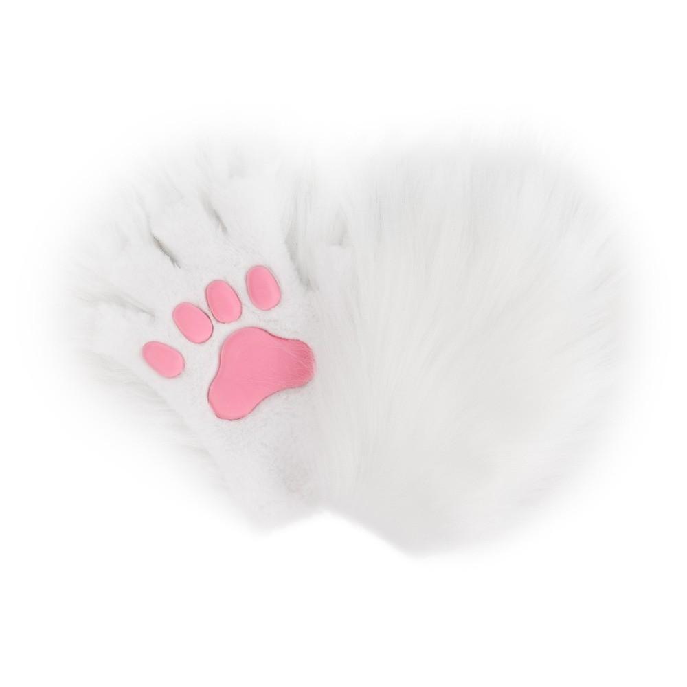 Cartoon Lange Haare Pfoten Handschuhe Silikon Weiches Polster Pelzig Fursuit Kigurumi Handschuhe Cosplay Kostüm