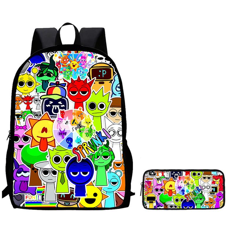 Rhythm Box Sprunki Spel Anime Rugzak Student Schooltas Computer Tas