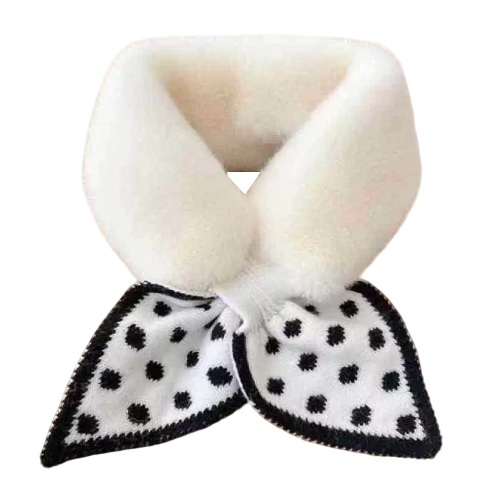 

Мягкий шарф из искусственного меха, в горошек, вязаный, с плюшевой вставкой, шарф-крест, зимний, теплый, пушистый, меховой воротник, шарф-крест на шею, рукава-шарфы для женщин, девушек one-size белый