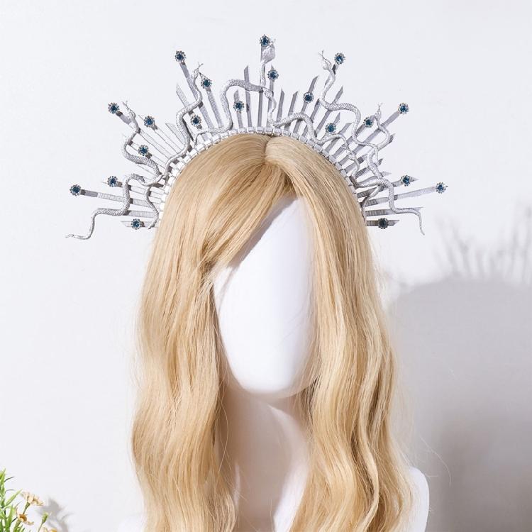 Dunkler Ton Schlangen-Kopfschmuck Gothic-Thema Event-Accessoire Cosplay-Stirnband Cosplay-Haarteile Party-Kleidung für Individualität