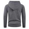 Men's Thick Woolen Hooded Pullover Sweater Coat - Solid Color for Autumn/Winter