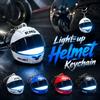 Realistic Light-up Helmet Keychain Cool Helmet Bag Charm  Key/Backpack Decor