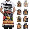 Baking Apron Cooking Sleeveless Comfortable Wearing Clear And Real Image Reusable Unisex Anti-stain Waterproof Polyester Pizza Pattern Kitchen