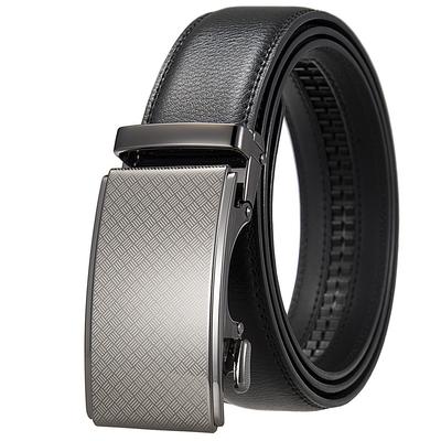 Fashion Automatic Buckle Belt, Men'S Cowhide Belt, Alloy Belt Ly36-24872-1