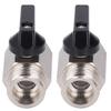 2PCS Ball Valve G12 Thread 90 degrees  Swivel High Air Tightness Small Sandblasted Brass Ball Valve