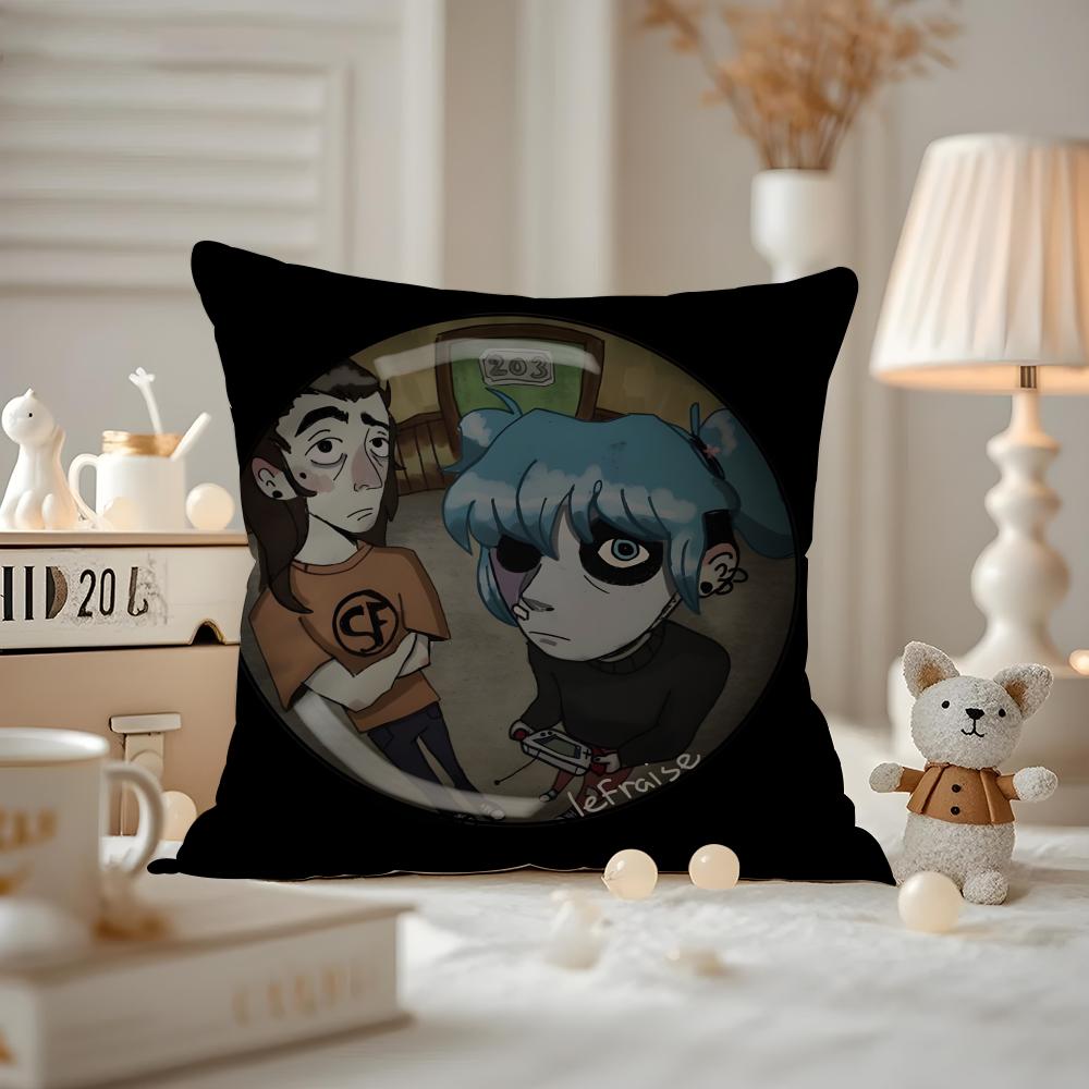 Funda de cojín Sally Face Estampada Funda de almohada Para Sala de estar Cubierta de cojín de sofá y Decoración de dormitorio