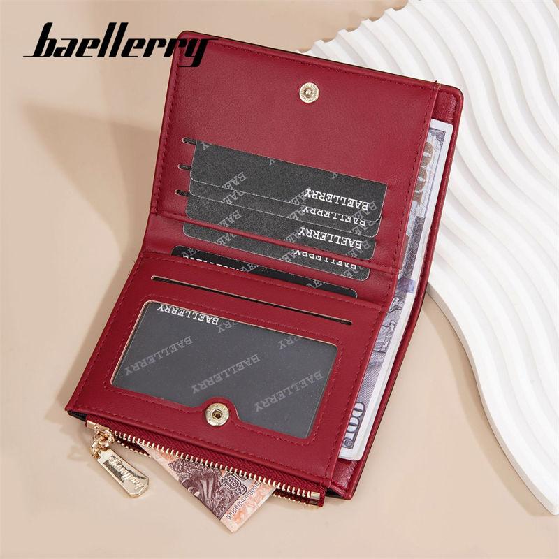 Baellerry Women Fashion Wallets Artificial Leather Bifold Purse Short Card Holder Coin Purse
