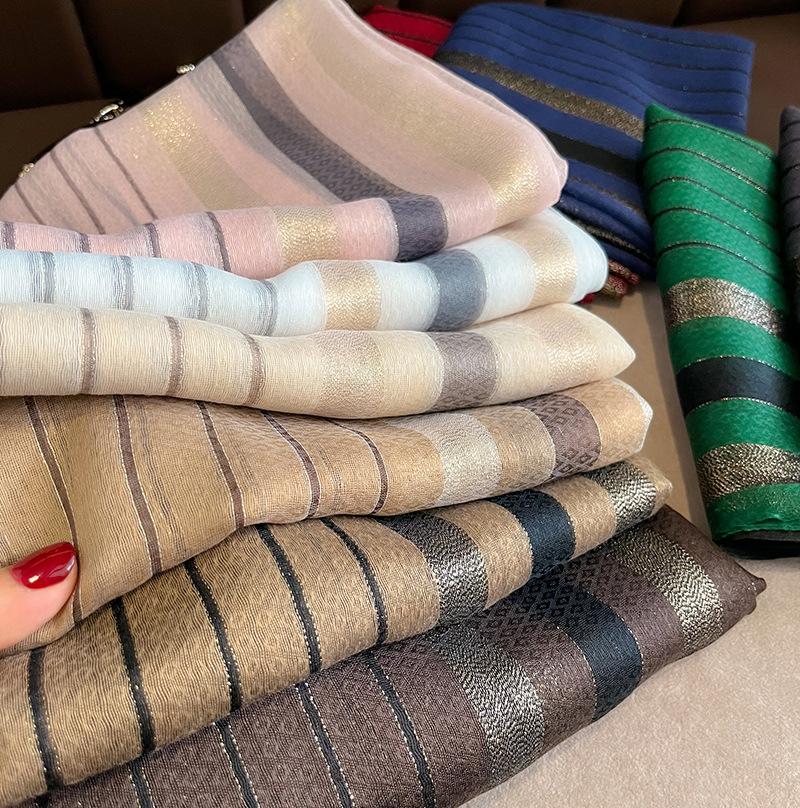 Silk Wool Scarf Shawls and Wraps for Women Foulard Headkerchief Luxury Brand Hijab New Lady Pashmina Scarves Bandana Poncho