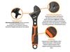Adjustable wrench, 2-function 12" 300 , Teger