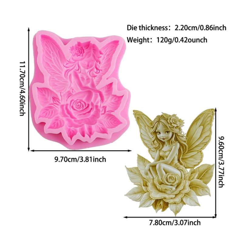 Silikonowa forma do fondantu w kształcie róży i motyla, elastyczna, łatwa do wyjęcia, do dekoracji ciast, do domowego rękodzieła i pieczenia