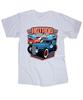 HOT ROD Culture Style White T-shirt Racing Vintage Classic Cars Checkers