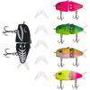 5PCS with Double Treble Hooks Mini Glide Bait with 3D Eyes Swimming Bait  Pike Fishing