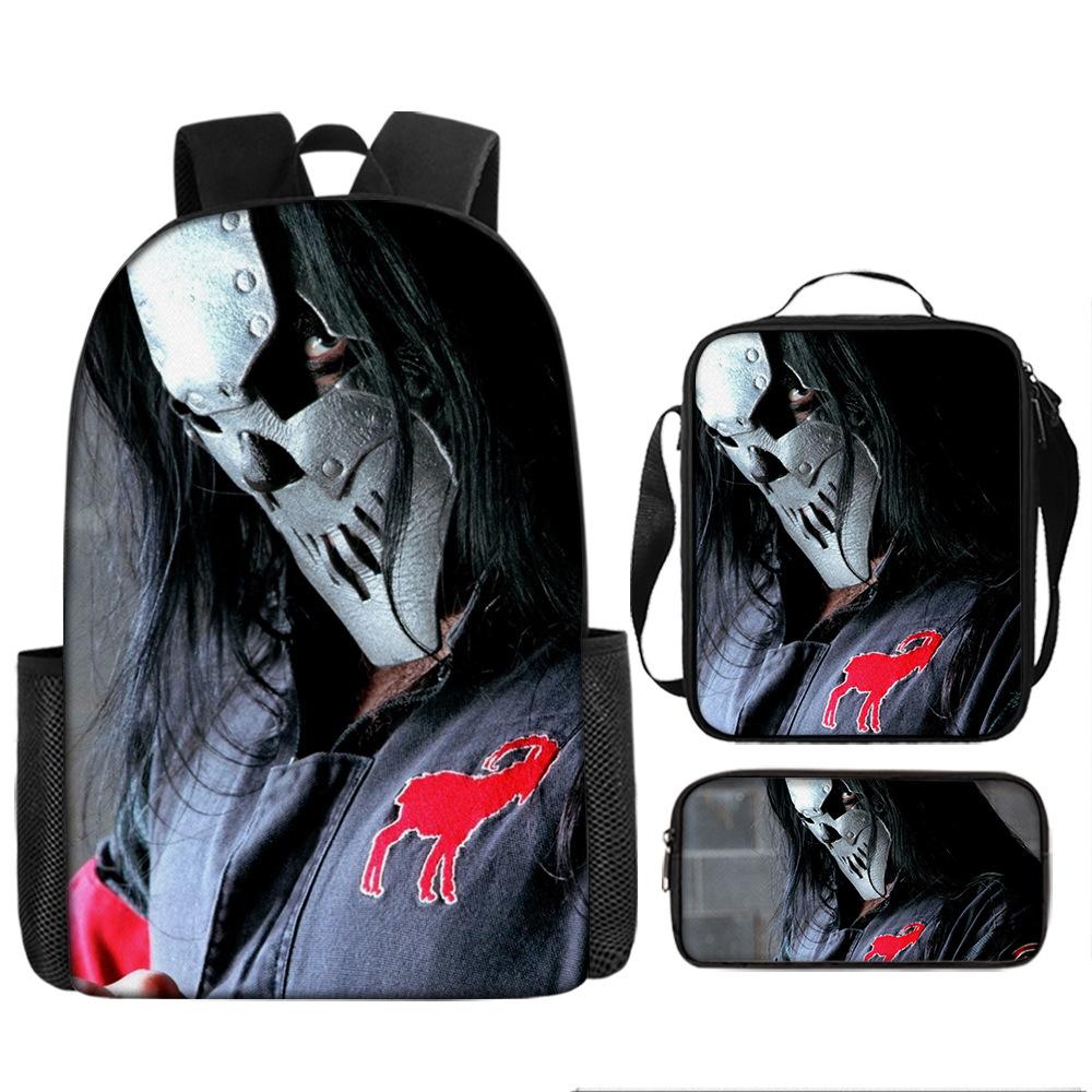 Plecak na Halloween Ciężki Metal Rock Slipknot Plecak z Nadrukiem Cyfrowym Torba na Ramię Piórnik