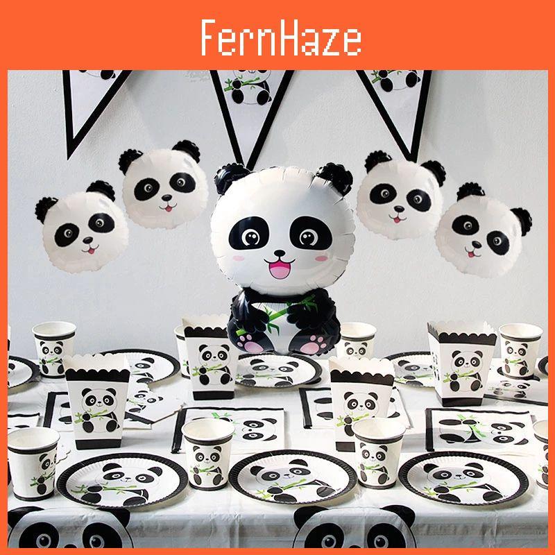 Party Panda Animal Supplies Tableware Decor Balloon Kids Birthday Childrens Day