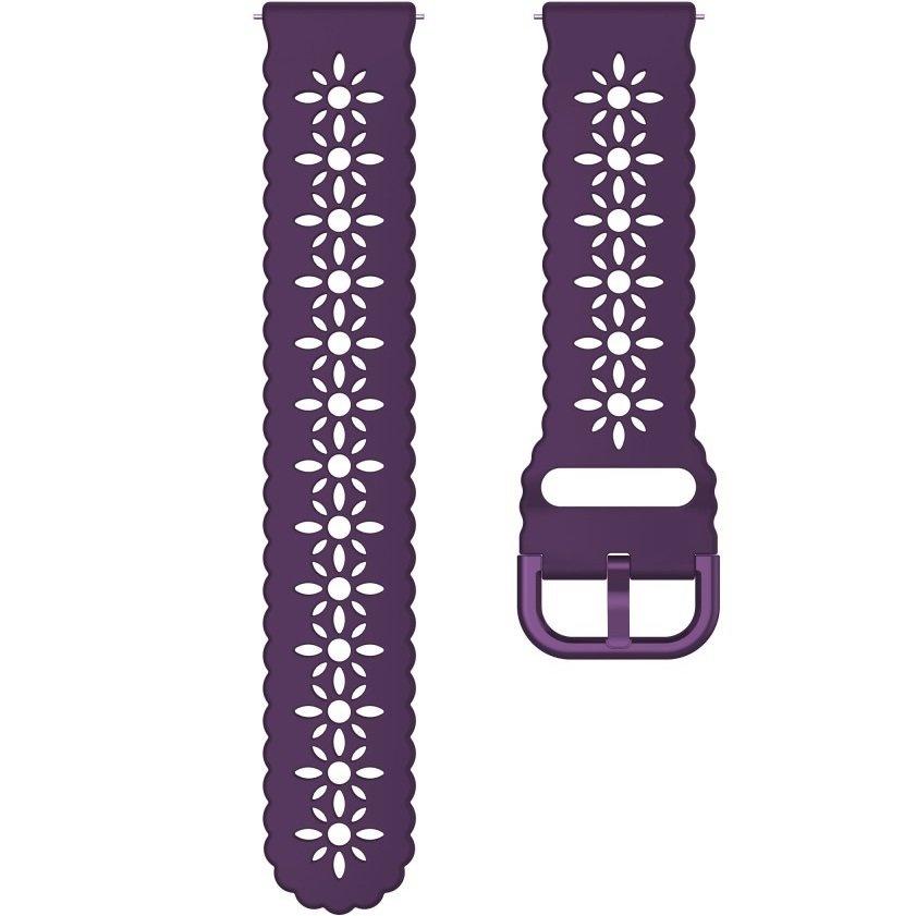 Universal Silicone Strap 20mm Soft Hollowed-out, Purple