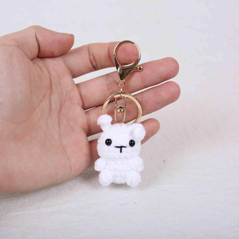Handmade Chinese Zodiac Keychain Knitting Mini Size Monkey Keychain Creative Weaving Custom Design Animal Crochet Keychain