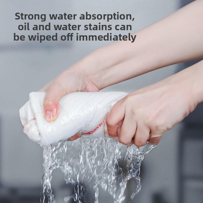 Household Kitchen Water-absorbent Lint-free Thickened Wet and Dry Cleaning Cloths