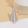 2PCS Small Round 304 Stainless Steel Piping Nozzles For Cake Decorating, DIY Baking Cream Writing Tools