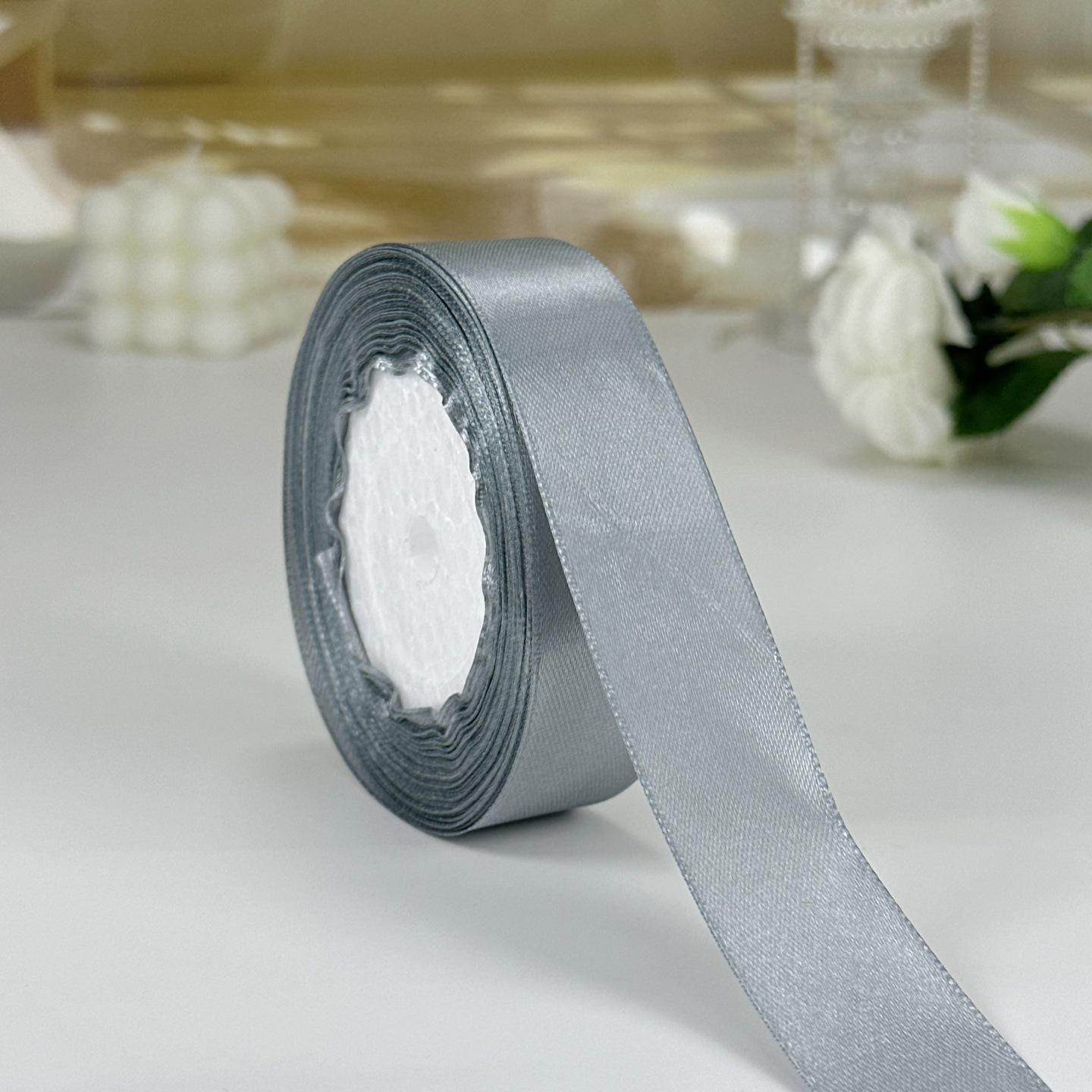 2см Шелковая атласная лента для подарка, украшения торта, цветочных композиций, бантов и значков.