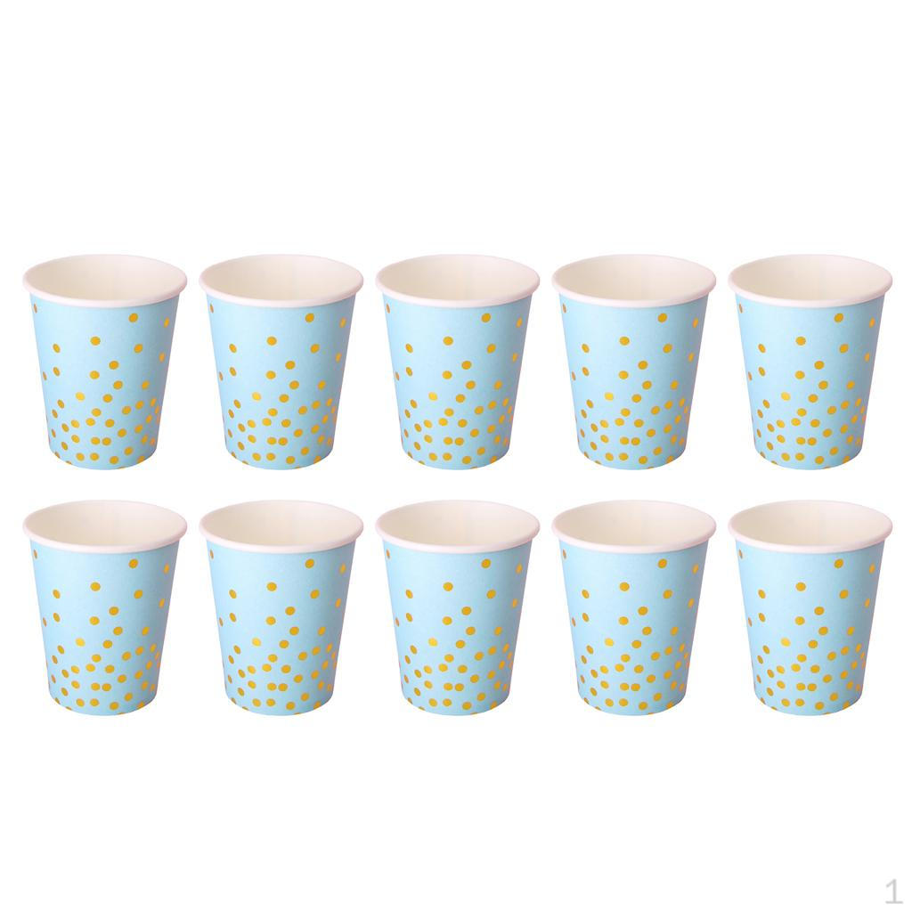 10 Disposable Paper Cups For Party, Wedding And Birthday Bule