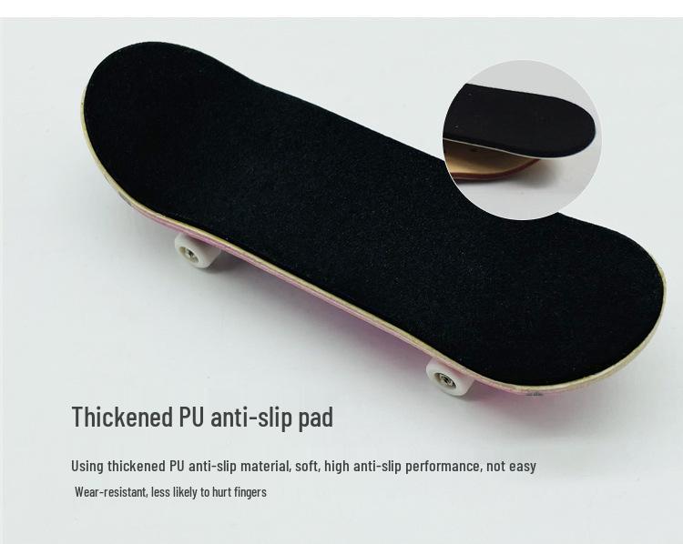 Maple Finger Skateboard with Bearings and Wheels - Mini Double Rocker Board for Kids' Creative Play