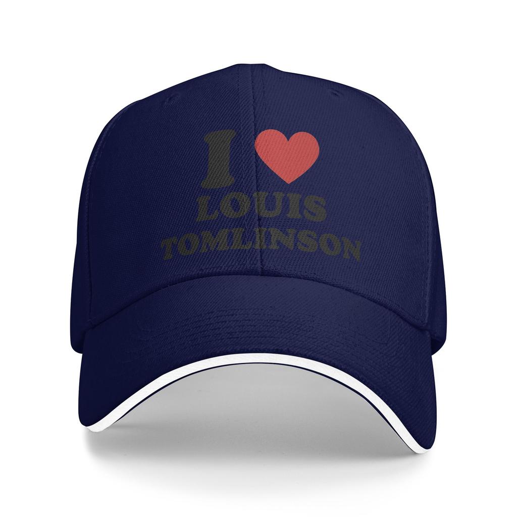 I love Louis Tomlinson Baseball Cap  y2k Cute Trucker Hat Summer Female Male Outdoor Gym Baseball Caps