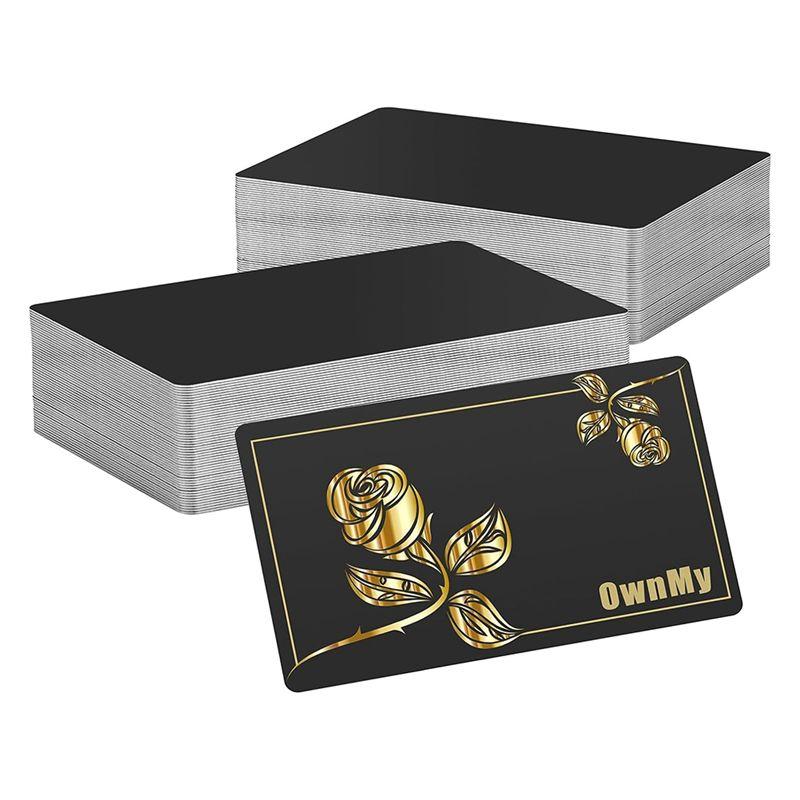 

Aug. Bulk 100 Aluminum Business Card Blanks For Precision Laser-Engraving, 0.3Mm, A For Crafting Projects матовий чорний колір