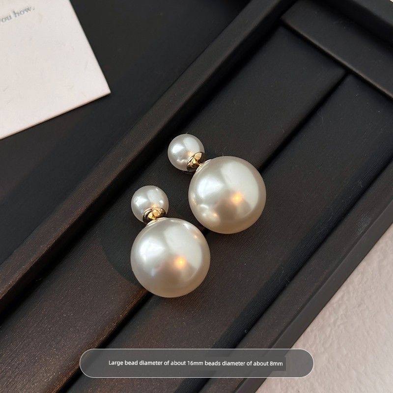 Female Multiple Ways to Wear Accessible Luxury S925 Silver Pearl Stud Earrings