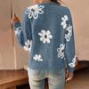 Flower Pattern Button-up Cardigan